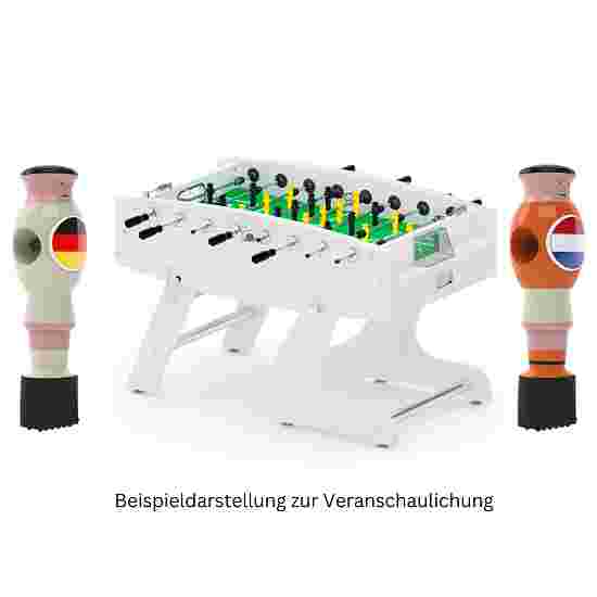 Automaten Hoffmann Tischkicker „klappbar“ Weiß, Deutschland vs. Holland (Holzfiguren)