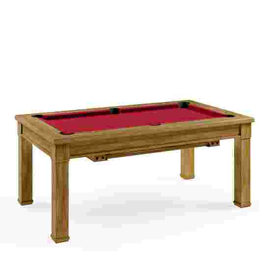 Bison Billard- und Esstisch Dolce Vita Eiche 5 ft = 184x106 cm, Bordeux Rot