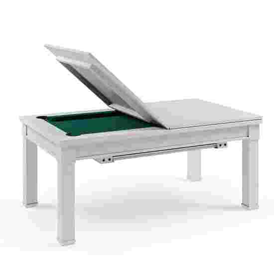 Bison Billard- und Esstisch Dolce Vita in Hamilton White 5 ft = 184x106 cm, Englisch Billard Grün