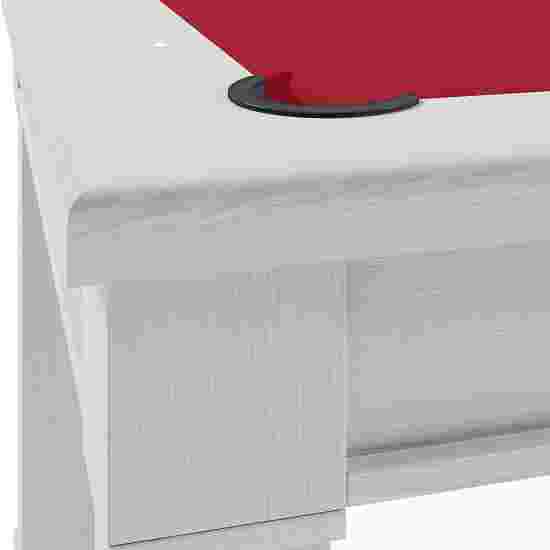 Bison Billard- und Esstisch Dolce Vita in Weiß 5 ft = 184x106 cm, Rot