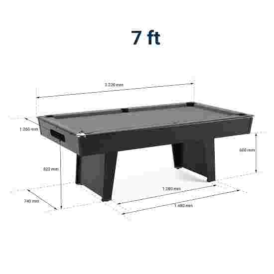 Bison Billardtisch „Tirol Erle“ 7 ft = 222x126 cm, Englisch Billard Grün