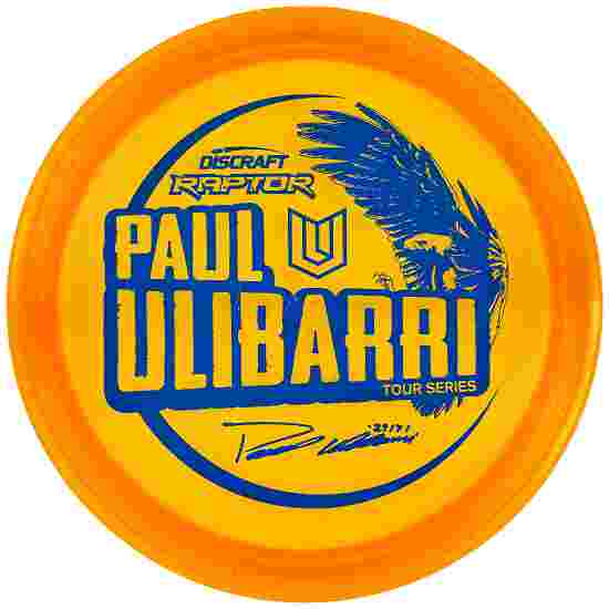 Discraft Raptor, Paul Ulibarri Tour Series, Z Line, Distance Driver, 9/4/0/3 179 g, Transparent Sun-Blue