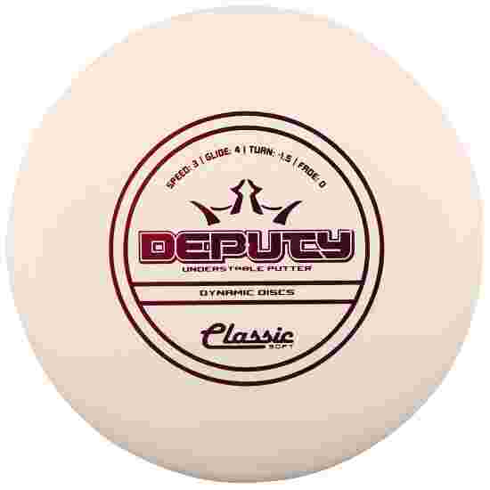 Dynamic Discs Deputy, Classic Soft, Putter, 3/4/-1.5/0 176 g, White