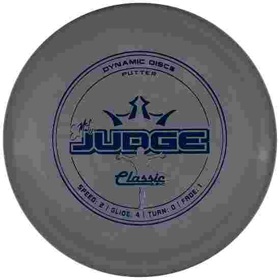 Dynamic Discs Emac Judge, Classic Blend, Putter, 2/4/0/1 170-175 g, Gray-Metallic Blue 173 g