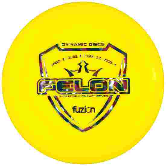 Dynamic Discs Felon, Fuzion, Fairway Driver, 9/3/0,5/4 Yellow Met. Rainbow 174 g