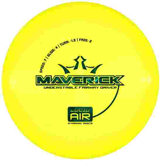 Dynamic Discs Maverick, Lucid Air, Fairway Driver, 7/4/-1,5/2 Yellow-Metallic Green 161 g