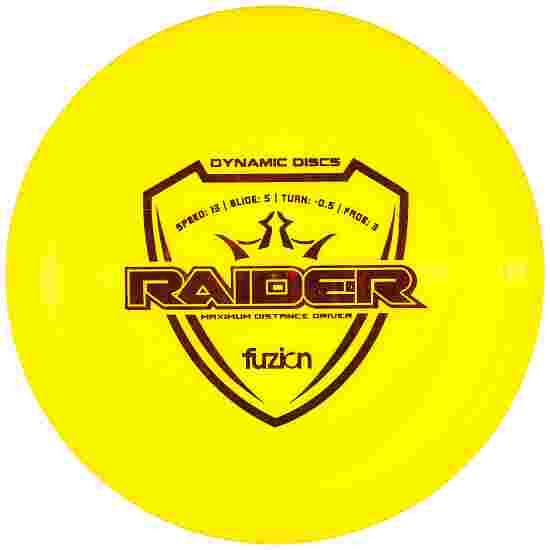 Dynamic Discs Raider, Fuzion, Distance Driver, 13/5/-0,5/3 170-175 g, Yellow  Meallic Red 173 g