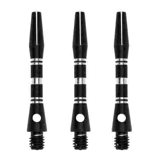 Kings Dart Alu-Schaft mit Zier-Ringen Short = 35 mm, Schwarz