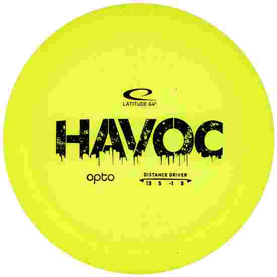 Latitude 64° Havoc, Opto, Distance Driver, 13/5/-1/3 173-176 g, Glitter Yellow-Black 173 g