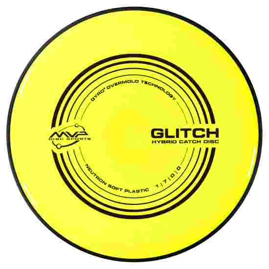MVP Disc Sports Glitch, Neutron Soft, Hybrid Catch Disc, 1/7/0/0 140-144 g, 143 g, Yellow