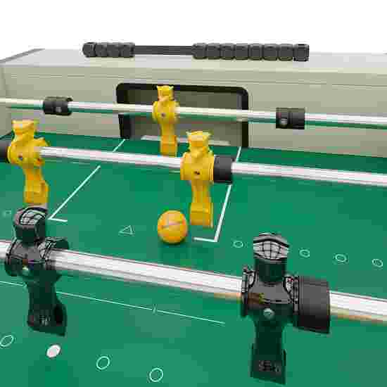 Sportime Tischkicker Match Hamilton White, Black Guardian vs. Yellow Dragon, Spielfeld: Rasen-Grün