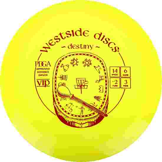 Westside Discs Distance Driver, VIP Destiny, 14/6/-2/3 174 g, Yellow