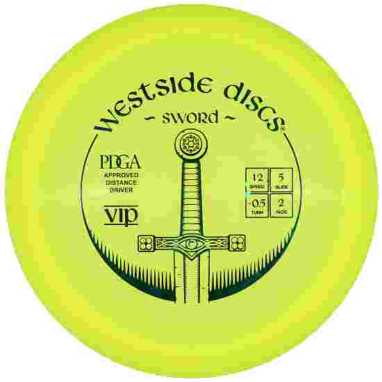 Westside Discs Sword, VIP, Distance Driver, 12/5/-0,5/2 Yellow-Metallic Turquoise 172 g