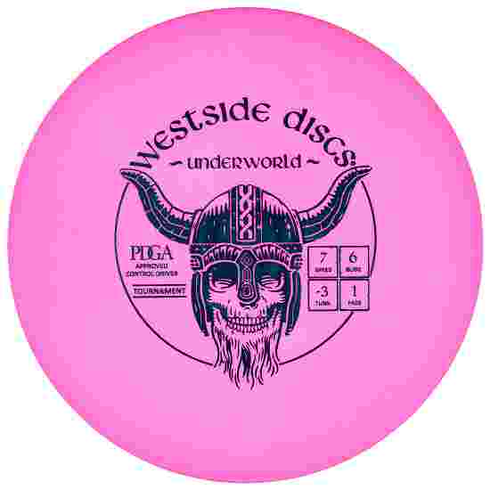 Westside Discs Underworld, Tournament, Fairway Driver, 7/6/-3/1 Pink-Metallic Turquoise 173 g