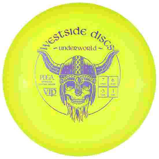 Westside Discs Underworld, VIP, Fairway Driver, 7/6/-3/1 Glitter Yellow-Metallic Lavender 171 g