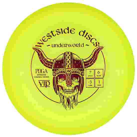 Westside Discs Underworld, VIP, Fairway Driver, 7/6/-3/1 Glitter Yellow-Metallic Pink 171 g