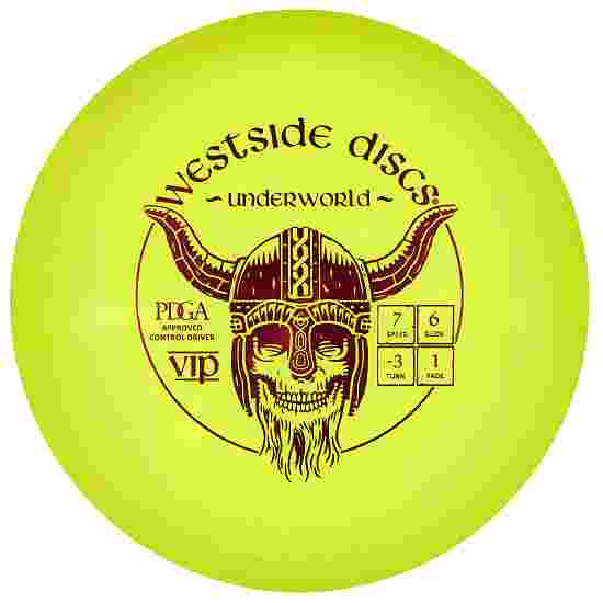 Westside Discs Underworld, VIP, Fairway Driver, 7/6/-3/1 Glitter Yellow-Metallic Pink 170 g