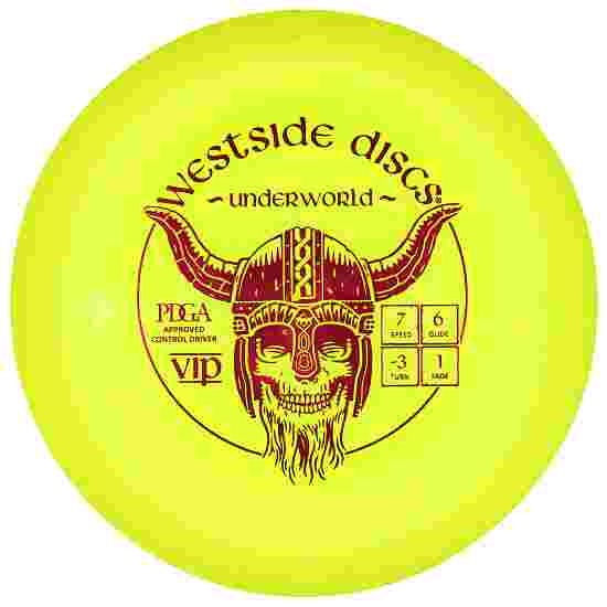Westside Discs Underworld, VIP, Fairway Driver, 7/6/-3/1 Glitter Yellow-Metallic Pink 172 g