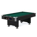 Automaten Hoffmann Billardtisch "Club Pro" 2. Wahl 8 ft (Spielfeld 224x112 cm), Schwarz, Anti-Fleck Grün