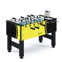 Sportime Tischkicker "Connect & Play" Korpus Schwarz-Gelb, Figuren Schwarz-Weiß, Special Edition