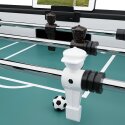 Sportime Tischkicker "Connect & Play" Korpus Grün-Weiß, Figuren Schwarz-Weiß, Special Edition