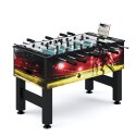 Sportime Tischkicker "Connect & Play" Korpus Deutschland, Figuren Schwarz-Weiß, Special Edition