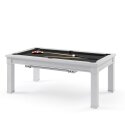 Bison Billard- und Esstisch Dolce Vita in Hamilton White 6.5 ft = 215x122 cm, Black