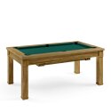 Bison Billard- und Esstisch Dolce Vita Eiche 5 ft = 184x106 cm, Englisch Billard Grün