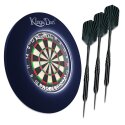 Kings Dart Dartscheiben Set "Vision-LED" Professional HD (Zahlenring Kunststoff), Blau
