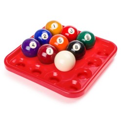 Sportime® Ball-Tablett für Pool-Billardkugeln Schwarz